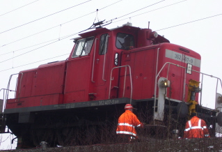 Foto von den Arbeiten an der Lok